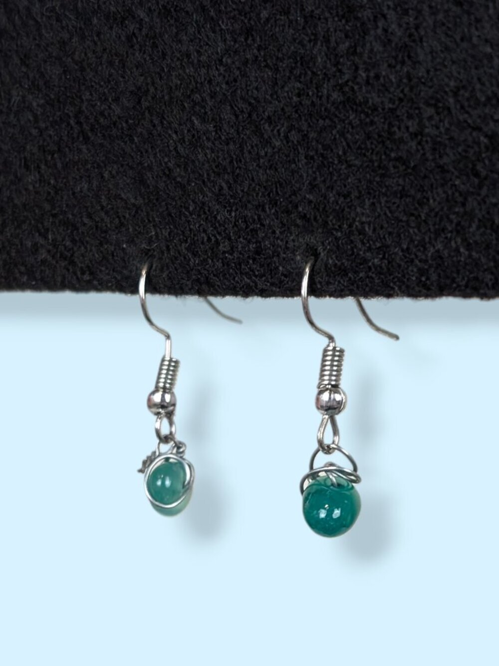 (2/$20) Small Green Stone Earrings